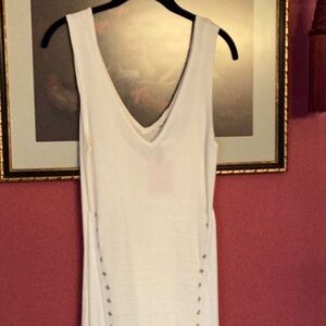NWT ivory eyelet fringe dress